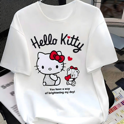 New Children Summer T-shirt Featuring Sanrio Hello Kitty Design Made 100% Pure Cotton It Is Soft Comfortable Fashionable Trendy