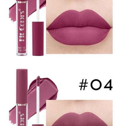 Six-piece lip gloss set, waterproof, anti-fading, easy to apply, velvet matte lip gloss