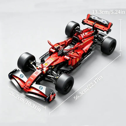 Speed Racing Car Building Blocks Set 1:10 Scale DIY Model Kit for Kids and Adults Collectible Race Car Toys 1200pcs Gift Display