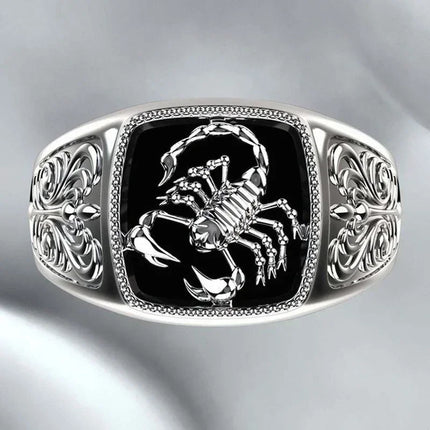 Scorpion Animal Men's Ring Punk Jewelry Accessories Men Rings Cool Fashion Hip Hop Rock Jewelry Gift Halloween Xmas Party Rings