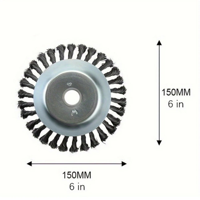 Steel Wire Weeding Garden Weed Wheel Tools Rust Removal Twisted Wire Steel Wire Grass Trimmer Head Weed Mower Accessories