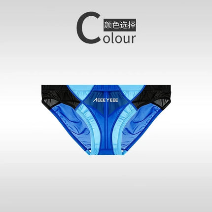 Men's Underwear Lovely Briefs Boxer Ultra-Thin Ice Silk Low Waisted Youth Transparent Traceless Sport Pants