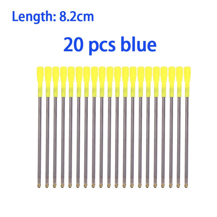 Compatible Ballpoint Pen Refills, Crystal Pen Refills 1.0mm Medium Point Black & Blue, Medium Point Metal Refill
