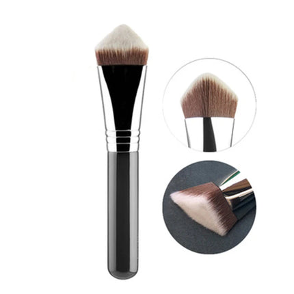 High Quality Makeup Kabuki Foundation Brush Luxury Single Pro Large Slant Triangle Square Tapered Vegan Cosmetic Brushes