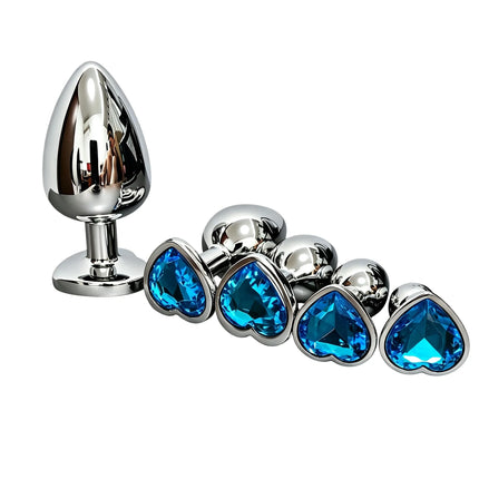 Adult metal anal plugs, suitable for men and women, wear anal plugs when going out, sex products anal expansion props.