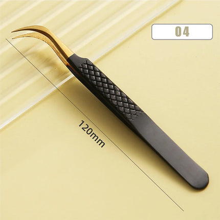 1Pcs Eyelash Tweezers Anti-static Non-magnetic Professional Pincet 3D Eyelash Extension Tweezer 100% Closure Makeup Tool
