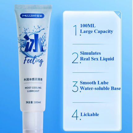 100ML Water Base Sex Lube for Adult Sex Toy Vaginal Stimulation Lubricant Hydrating Ice/Fire Feel Lubricating Fluid Anal Sex 18+