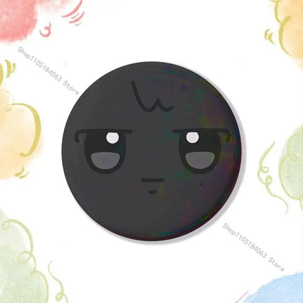 Cartoon A-ANITEEZS-S Cute Laser reflective round badges pins bag clothing decorations collectibles gifts for friends