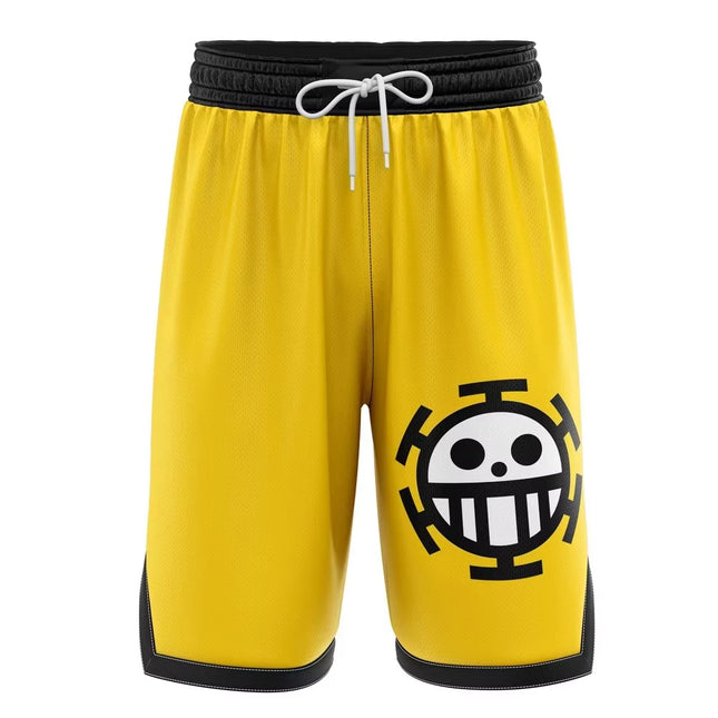 2026 Summer New Bandai One Piece Monkey D. Luffy Basketball Shorts Men's Oversized Quick Drying Running Training Sports Shorts