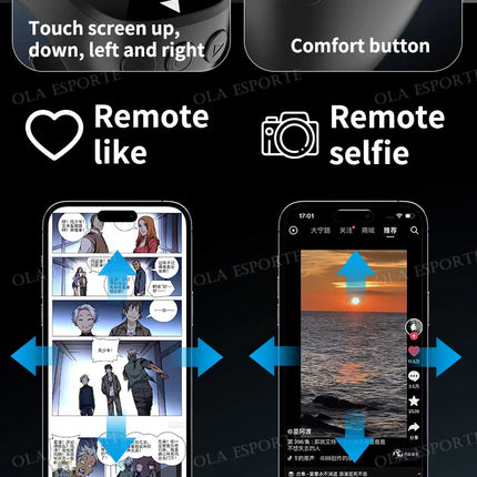 Remote Control Suitable for IOS Bluetooth Page Turning Ring Camera Remote Control Function Compatible Smart Fingertip Rings 2025