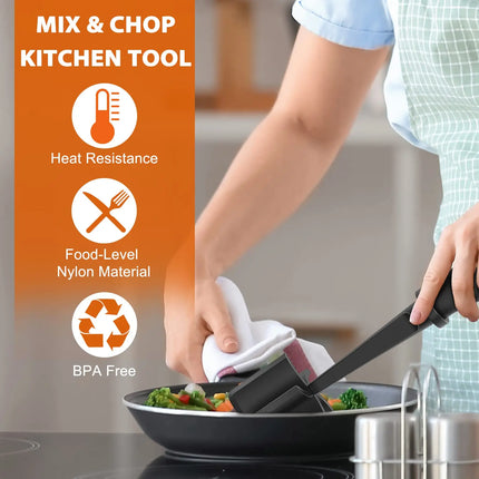 5 Curve Meat Chopper Non Stick Heat Resistant Meat Masher for Ground Beef Hamburger Meat and Meat Browning Utensil