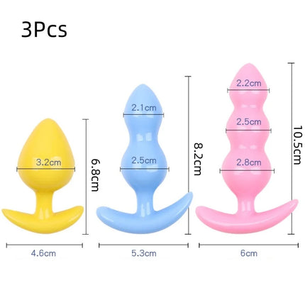 Butt Plug Silicone Anal Plug Prostate Massager Stimulator Adult Supplies Dilator Anus Beads Sex Toys For Women Man Gay Ass Tail