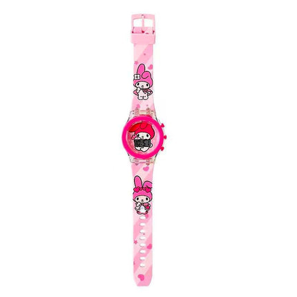 Anime Flash Light Hello Kitty Kids Watches For Girls Cartoon Spiderman Children Watch Boys Student Digital Clock Toys Gifts
