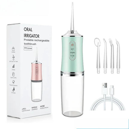 Cordless Dental Water Flosser Electric Oral Irrigator 3 Modes Waterproof Professional Tooth Cleaner Water Drill for Oral Health
