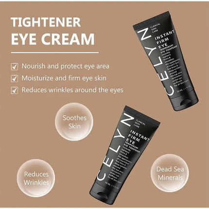 Cëlyn 3 Minutes Instant Firm Eye Cream Wrinkle Removal Lifting Tighten Remove Eye Bags Dark Circles Moisturize Peptide Eye Cream