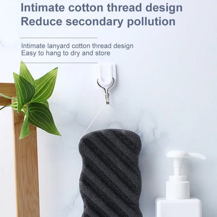 Clearance_Brainbow Face Washing Sponge Konjac Wash Face Puff Large Foaming Deep Cleansing Horny Belt Lanyard Makeup Cleansing Pu