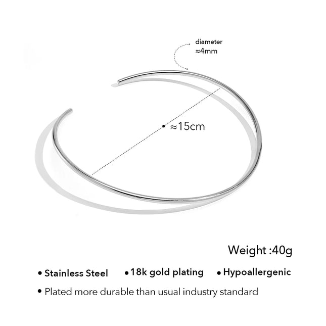 ENFASHION Para Mujer Oval Crystal Pendant Collar For Women's Stainless steel 18K Plated Gold High Street Fashion Jewelry P253622