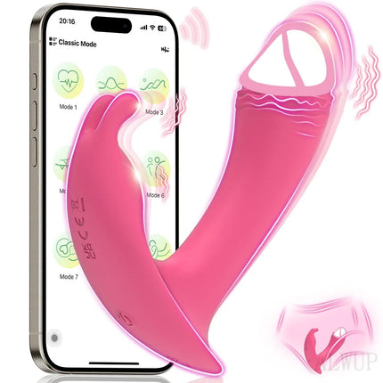 APP Control Wearable Dildo Vibrator for Women Clitoris Stimulator G-Spot Massager Female Anal Butt Plug Vibrating Adult Sex Toys