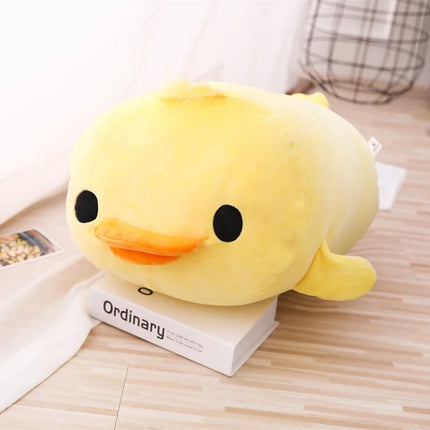 40/50cm Stuffed Down Cotton Lying Duck Plush Toys Yellow Duck for Kids Soft Pillow Cushion Cute Birthday Christmas Gift 1PC