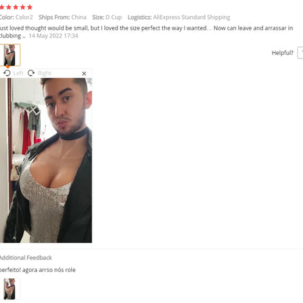 A-HCup Realistic Silicone Fake Chest Water Drop Breasts Form Cosplay Boobs for Drag Queen Sissy Crossdresser Transgender Shemale