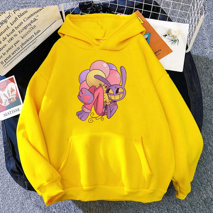 Digital Circus Jax Hoodie Fashion Women Aesthetic Graphic Kawaii Rabbit Hug Balloons Hoodies Unisex Cartoon Pullover Sweatshirts