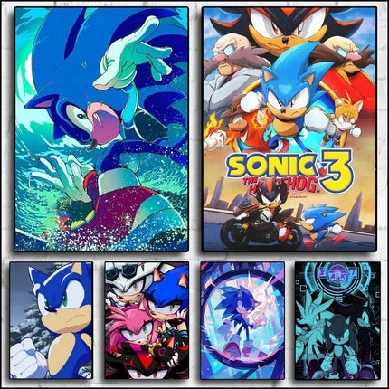 Affiche Murale Sonic 50x70cm Déco Moderne | Sonic Poster Wall Art Picture