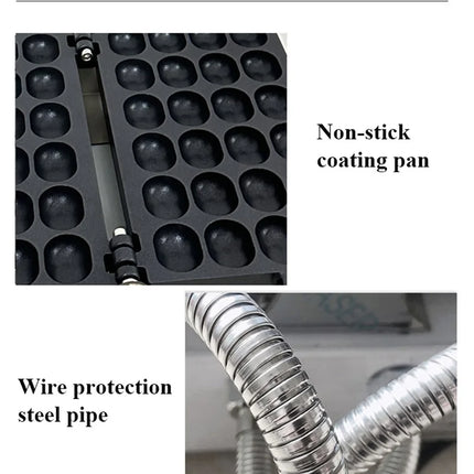 Electric or Gas Egg Waffle Mini Oval Sponge Cake Maker Non-stick Coating Pan Bubble Waffle Baking Machine Commercial Home Use