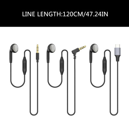 DXAB In Ear Headphone Single Side Earbud With Integrated Microphone Cable, Compatible for Most Device HandsFree Communication