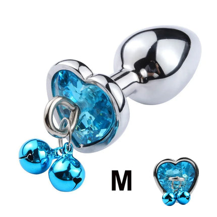 3 Size Metal Anal Plug Crystal and Bells Anus Dilator Sex Toys Bullet Stainless Steel Butt Plug Men Women Couples Adult Toys