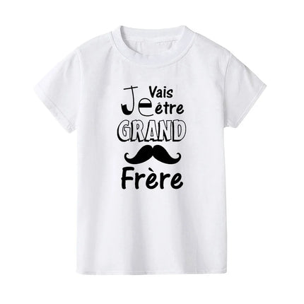 Future Big Brother/Sister In The World Kids T-shirt Baby Announcement Pregnancy Child T Shirt Summer Boys Girls Clothes Gifts