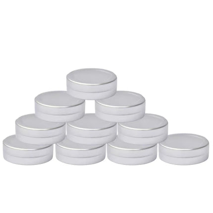 20 30 50pcs 15g Aluminum Empty Round Cosmetic Jars Container Fit Balm Spices Cosmetic Cream DIY Travel Storage Small Metal Box