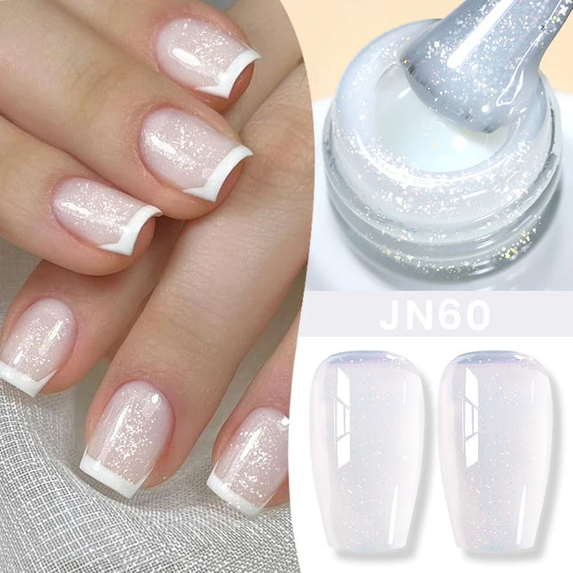 BORN PRETTY 10ml Flow Light White Cat Magnetic Gel Nail Polish Ultra Shine Soak Off UV Gel Mirror Glass Bead Gel Nail Art