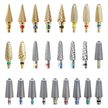 Nail Drill Bits Carbide Large Cone Electric Milling Cutter Gel Polish Remover Grinding Tools DIY Accessories Supplies