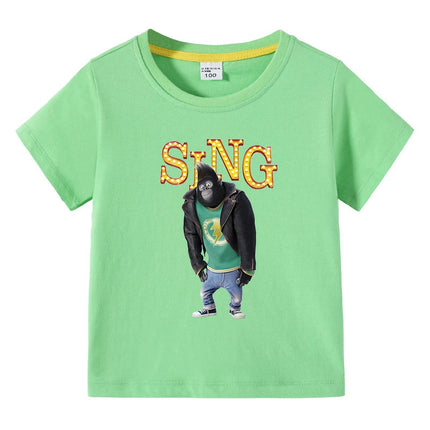 Kids Clothing Short Sleeve t shirts Sing Movie Graphic Children's Summer Casual Cute Cotton Tee