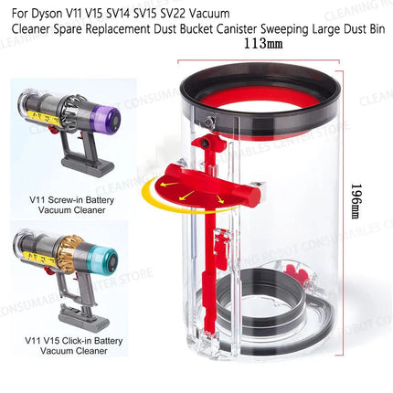 for Dyson V11,V15,SV14,SV15and SV22 vacuum cleaners Spare Replacement Dust Bucket Canister Sweeping Large Dust Bin.