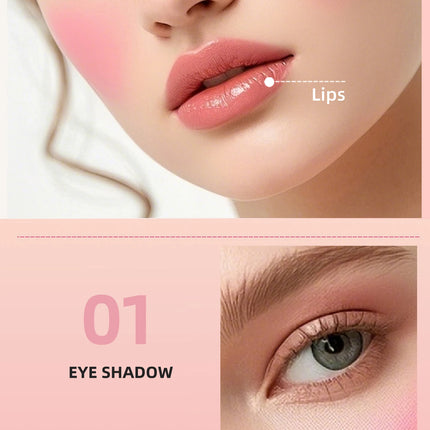 Natural Matte Blush Cream Long Lasting Waterproof Brightening Multi Use For Lips Face Cheeks Monochrome Nude
