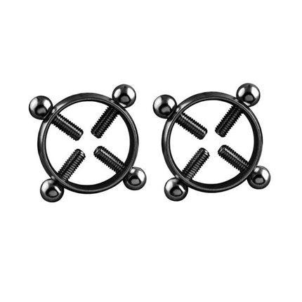 1 Pair 2 Pcs Stainless Steel Round Non Piercing Nipple Ring Shield Body Piercing Jewelry Nipple Clamps Adult Game for Women