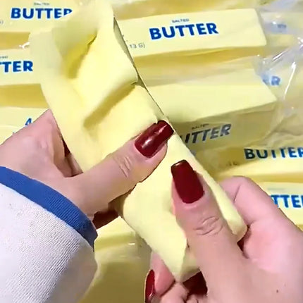 Squishy Elastic Butter Stick Fidget Toy Cheese Shape Stress Relief Game Funny Decompression Prank Squeeze Toy for Anxiety Relief