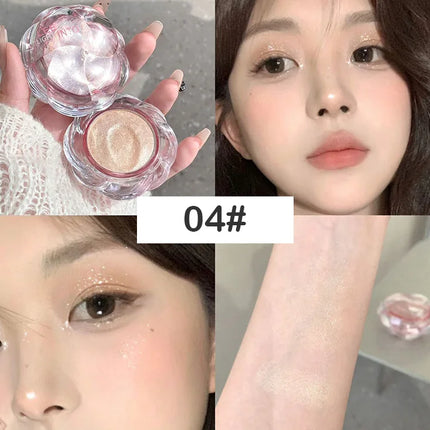 LEE INTO Dream Flower Highlight Powder Brightens and Contours Pearlescent Glitter No Flying Powder