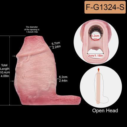 SXXY 2 Colors Silicone Realistic Deep Veins Open Head Penis Sleeve For Men Delay Ejaculation Soft Inner Thread Cock Ring Dick Sh