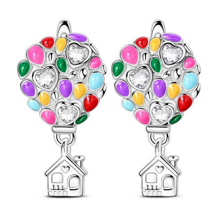 2025 New 925 Sterling Silver Earrings Simple Bow Strawberry Butterfly Hoop Stud Earrings for Wedding Party Women Jewelry Girls