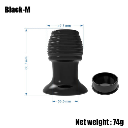 Hollow Anal Plug Ribbed Transparent Butt Plug Silicone Anal Tunnel Enema Dilator Stretching Adult Sex Toy for Men Women Gay