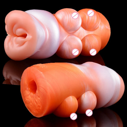 GEEBA Realistic Male Masturbator Soft Silicone Pocket Pussy Adult Sex Toy for Men Reusable Men Stroker Cup Strong Suction Sleeve