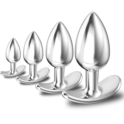 4 Sizes Metal Outdoor Anal Plug Stainless Steels Anchor Base Butt Plug Prostate Massager Anal Masturbator Dildos Adult Sex Toys