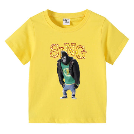 Kids Clothing Short Sleeve t shirts Sing Movie Graphic Children's Summer Casual Cute Cotton Tee