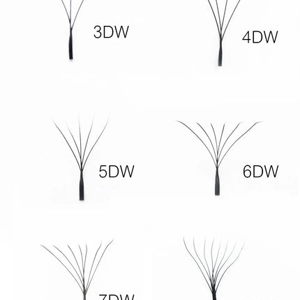 SUPMACIO W Shape 3D 4D 5D Premade Volume Fans Automatic Flowering Nature Soft Light Clover Lashes Bloom Eyelashes Extension