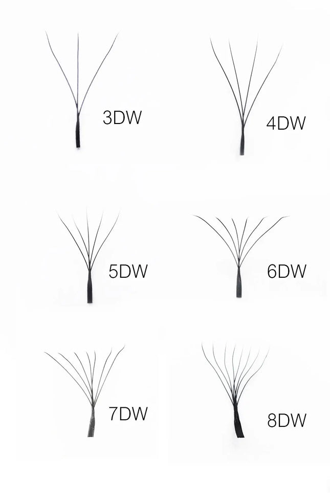 SUPMACIO W Shape 3D 4D 5D Premade Volume Fans Automatic Flowering Nature Soft Light Clover Lashes Bloom Eyelashes Extension