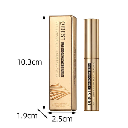 QIBEST Eyelash Growth Serum Natural Ingredients No Irritation Eyebrow Nourishing Enhancer For Longer Thicker Lashes Eyes Makeup