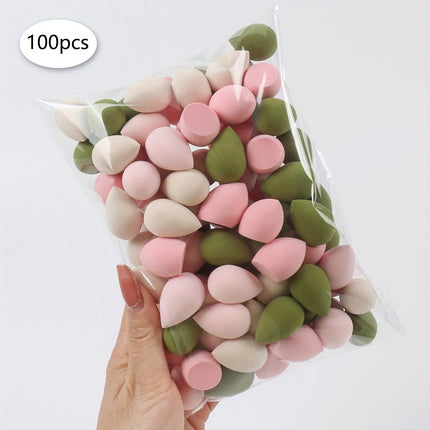20/50/100PCS Mini Makeup Sponges - Latex-Free, Water-Activated Blenders for Foundation/BB Cream/Concealer, Precision Eye