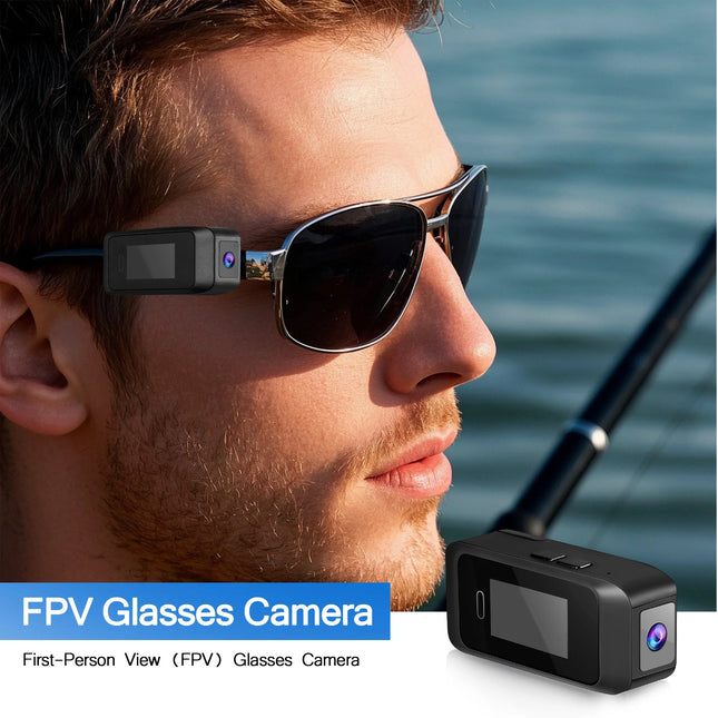 NEW Glasses Wearable Mini Pocket Camera 1080P Portable Digital Video Recorder Body Camera Head Mounted Miniature Camcorde Screen